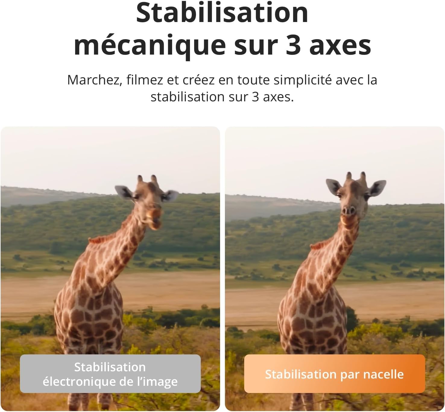 Stabilisation 3 axes en action